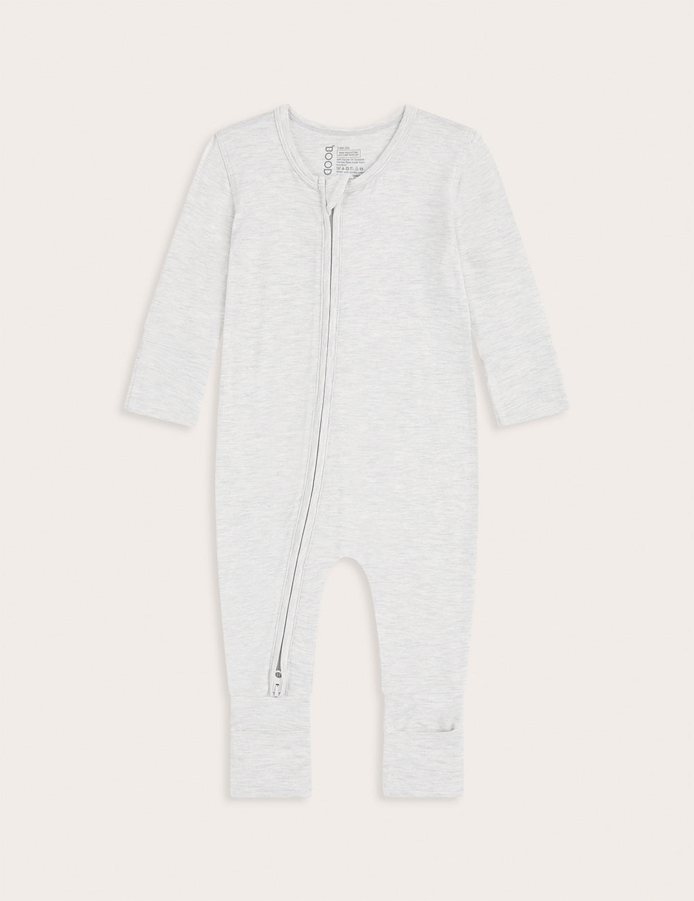 BB1000_HEATHER GREY_Baby Long Sleeve Romper_1.jpg