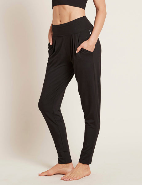 Women s Downtime Lounge Pants Black Bamboo Loungewear Boody UK